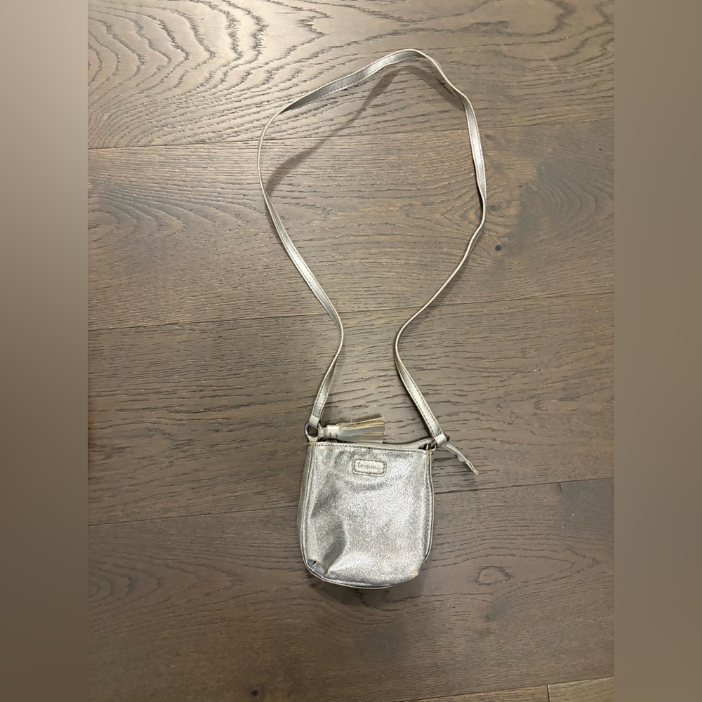 Tommy Hilfiger girls silver crossbody purse